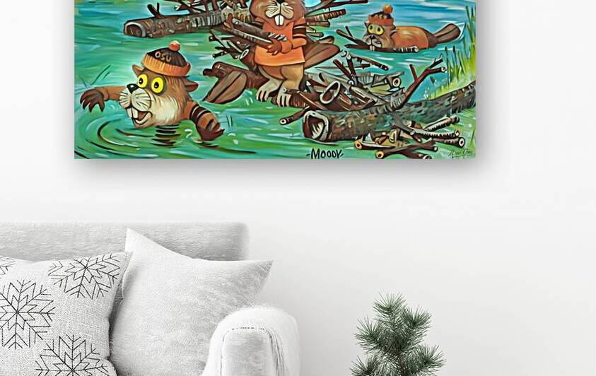 1970s Oregon State Beavers Cartoon Art by Row One Brand