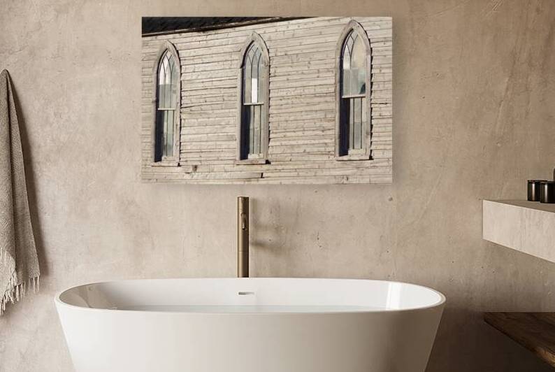 Gothic Windows on a Wooden Church by Dustin Carroll