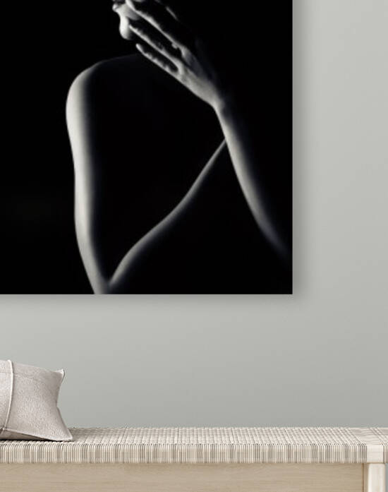 Nude woman with black hat 3 by Johan Swanepoel