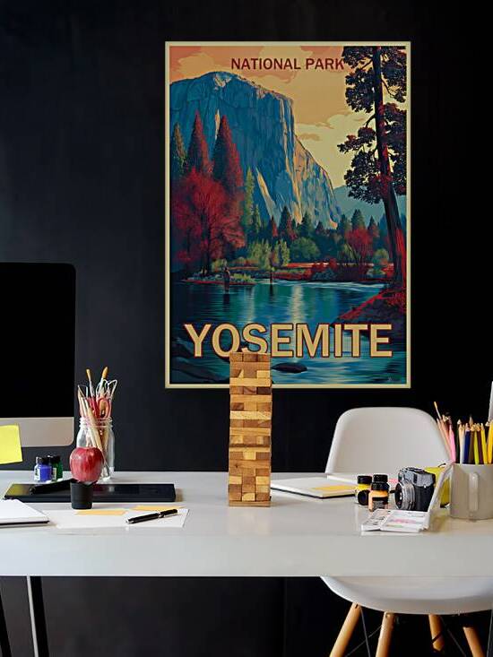 Yosemite National Park vintage travel poster 1 by Artgoos