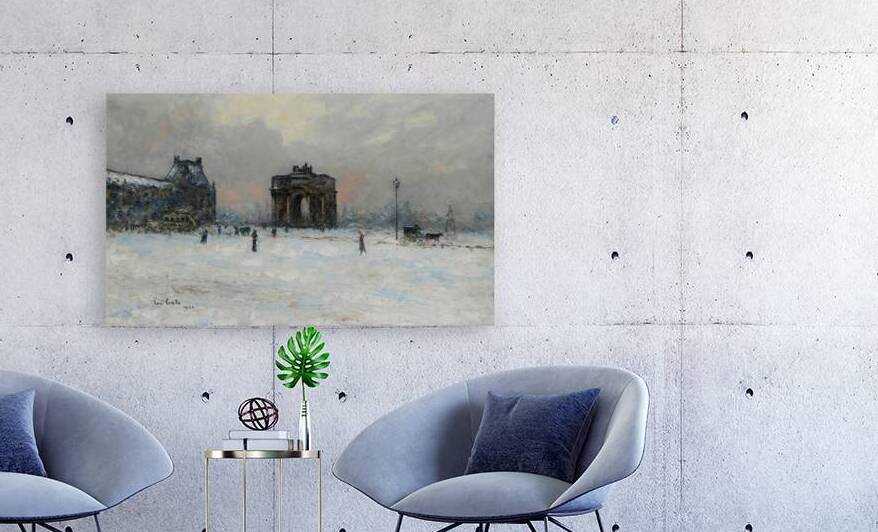 Paris. The Pavillon de Flore and the Arc de Triomphe of the Carrousel [1902] by Siebe Johannes Ten Cate [1858–1908] by MyCozyFineArt