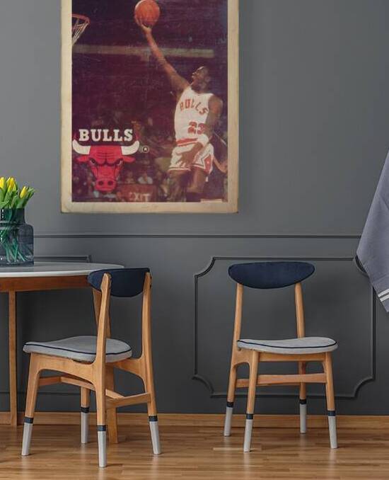 1985 Michael Jordan Chicago Bulls Art by Row One Brand