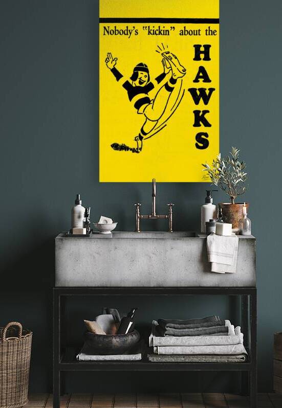 Early 1900s Iowa Hawkeyes Football Art by Row One Brand