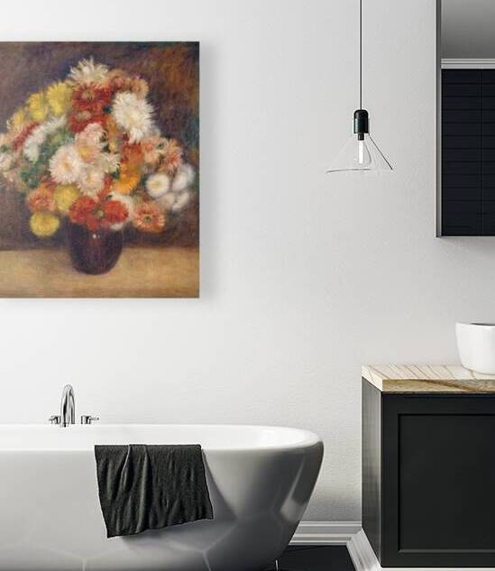 Bouquet Of Chrysanthemums [1881] by Pierre–Auguste Renoir [1841–1919] by MyCozyFineArt