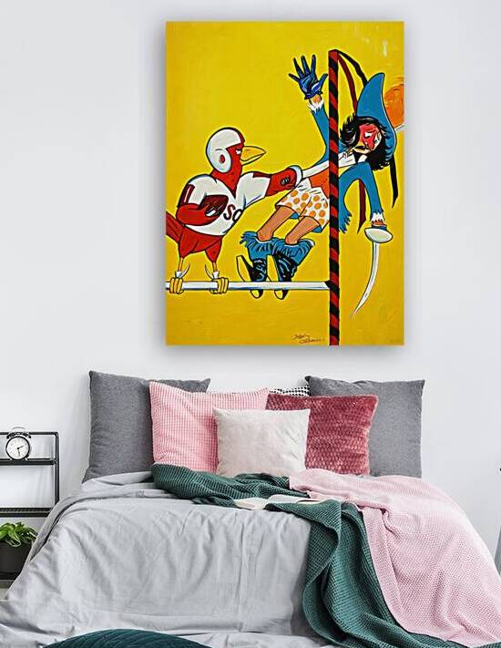 1962 South Carolina Gamecock Art by Hal Johnson by Row One Brand