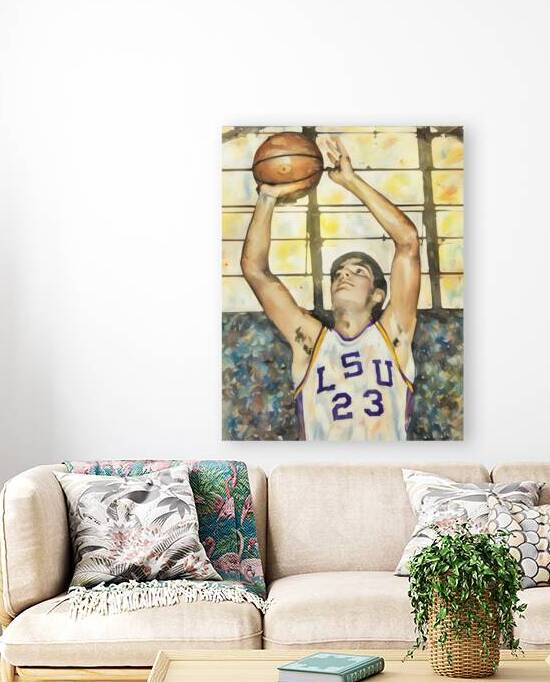  Pistol Pete LSU Basketball Painting by Row One Brand
