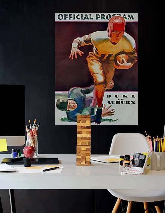 1934 Duke Blue Devils at Auburn Tigers by Row One Brand