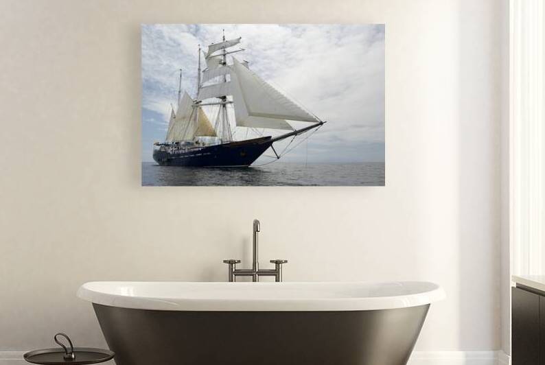 SS Mary Anne under sail Isabela Island Galapagos Islands Ecuador by Kevin Oke