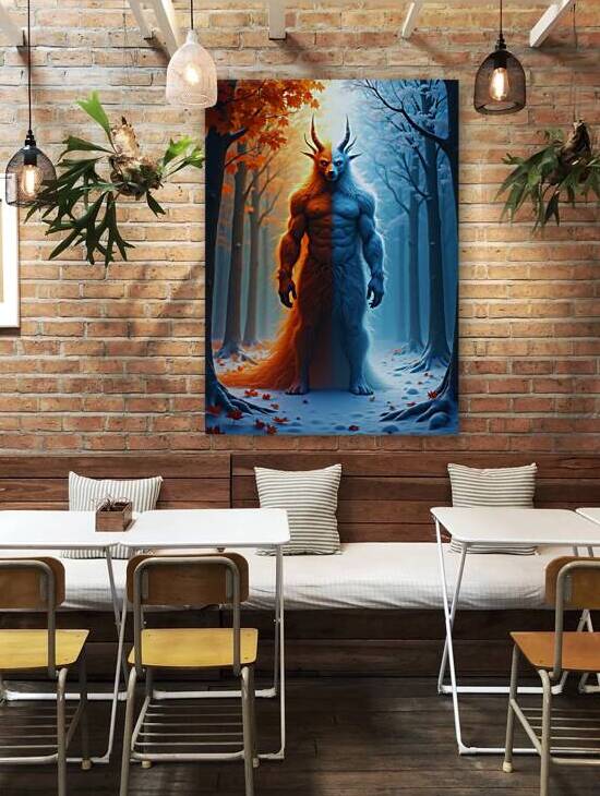 Dual Nature: Fire and Ice Beast by Sigit Art