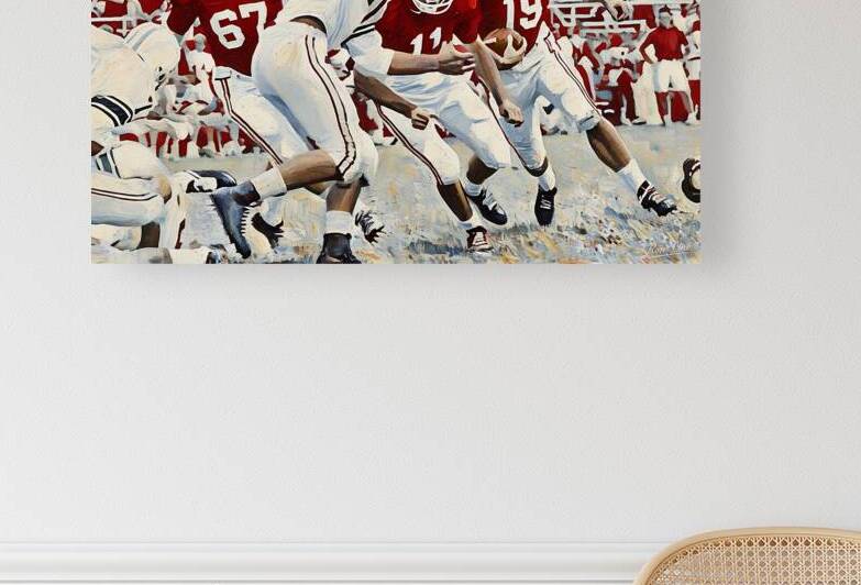 1963 Arkansas Razorbacks Football Art by Row One Brand