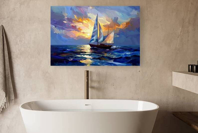 Sailboat Painting 6 by Bob Tamburello