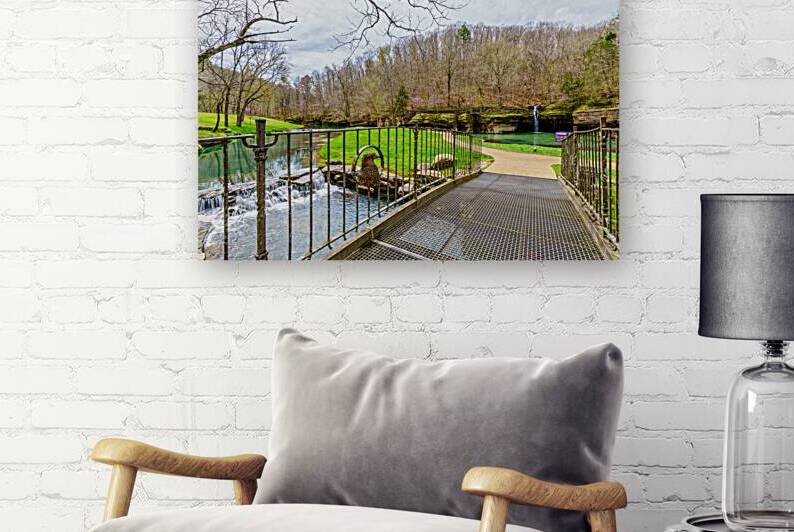 Metal Bridge And Waterfalls by Jennifer White