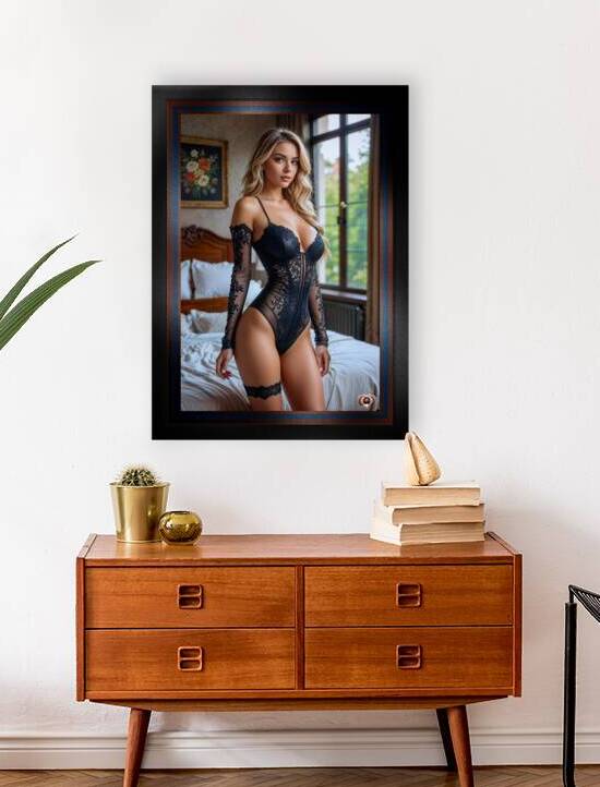 A Sensual Portrait Of Alina Lorenthia In Delicate Lace Lingerie Alluring AI Concept Art by Xzendor7 by xzendor7