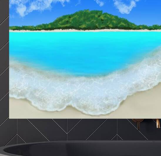 Tranquil Island Escape by sarah illustrator