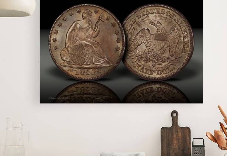 0050.1853-O.1 Echoes of Strain: The 1853-O Arrows and Rays Half Dollar by The Numismatic Art of Robert Julian