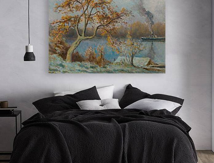 Les Bords De Seine Au Printemps [circa 1920] by Maximilien Luce [1858–1941] by MyCozyFineArt