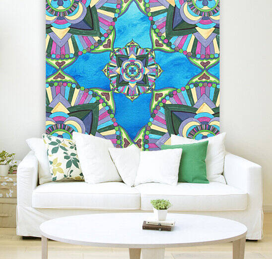 Hand Painted Mandala Watercolor Meditation Pattern III by Irina Sztukowski