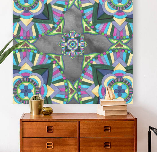Hand Painted Mandala Watercolor Meditation Pattern II by Irina Sztukowski