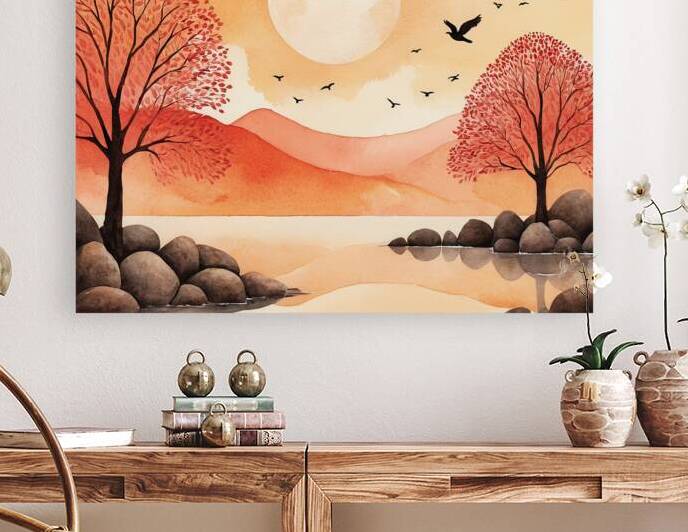 Japanese Watercolor Autumn Sun   GIA2501 0436 ILU by JordiCarrio