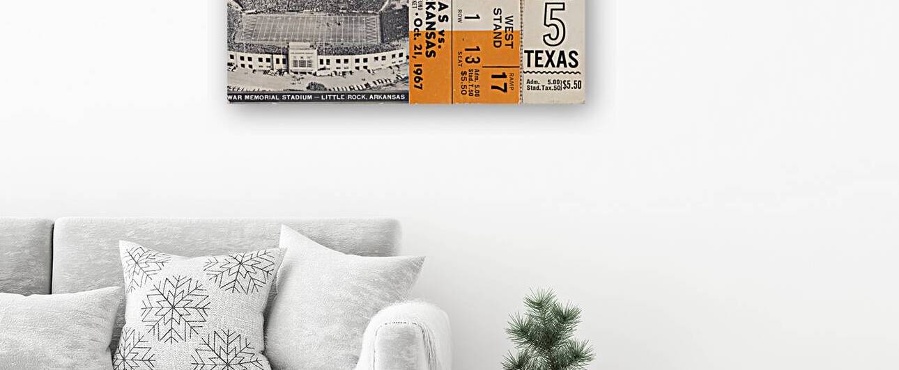 1967 Texas Longhorns at Arkansas Razorbacks by Row One Brand