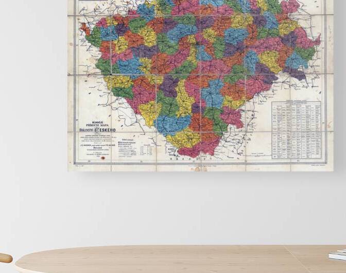 1910 Map of the Kingdom of Bohemia by History In Your Home