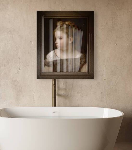 A Young Girl In Profile by William-Adolphe Bouguereau Remastered Xzendor7 Art Reproductions by xzendor7