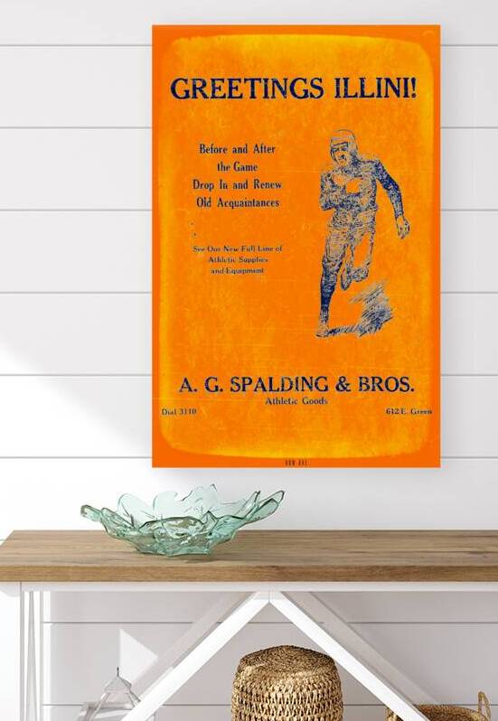 1927 Illinois Illini Football Spalding Ad by Row One Brand