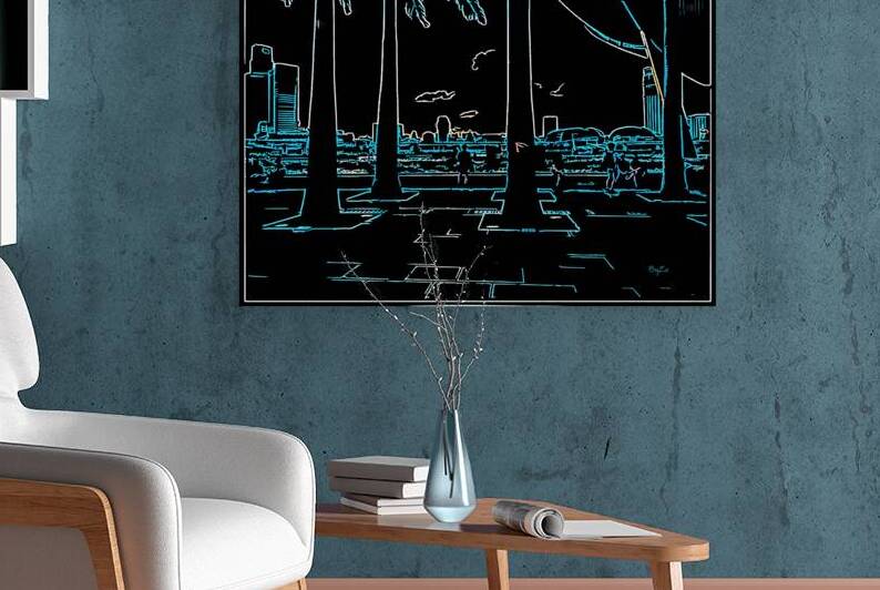 Sunset in Singapore - Original Photography and Digital Art  Giclee Canvas Print by By:Zo Art Print Collection   by Maria Desnoyers