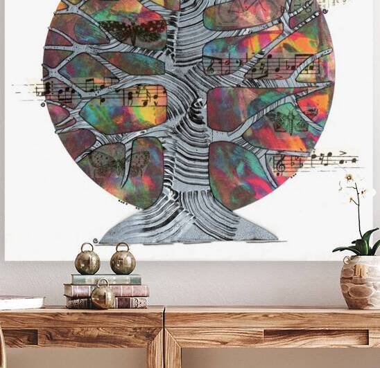 Autumn Tree collage by Carl Johengen