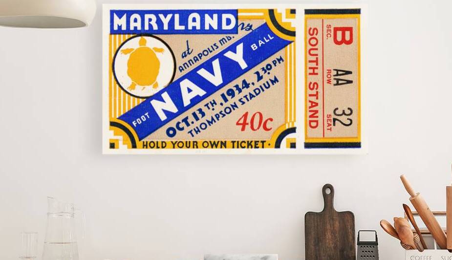1934 Maryland Terps at Navy Midshipmen by Row One Brand