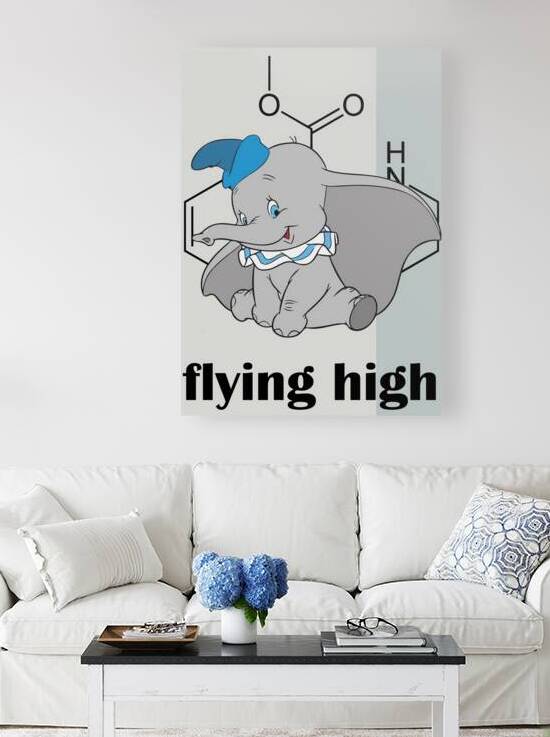 Flying High – Pop Surrealism Dumbo Art by Daveschloffiart