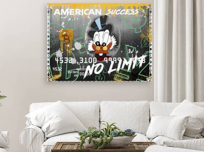 No Limit – Crypto King Pop Art Card by Daveschloffiart