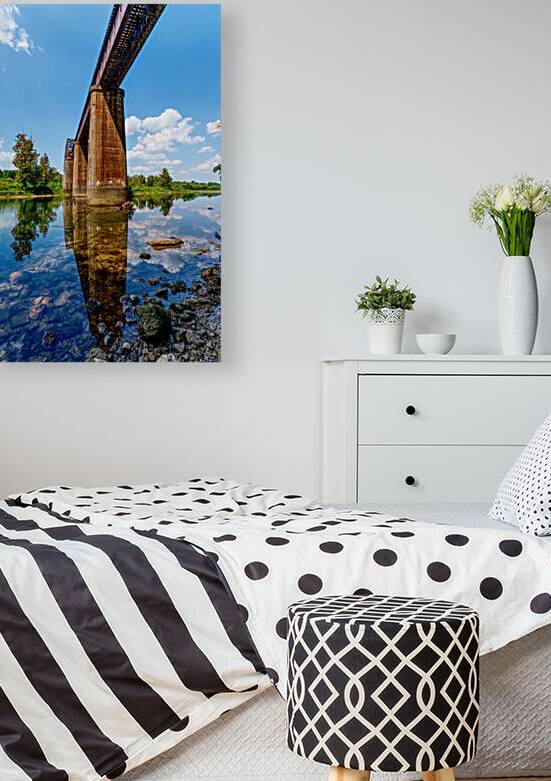 Under The Cotter Railroad Bridge Vertical by Jennifer White