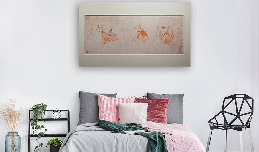 Leonardo da Vinci anatomical drawing on handmade cotton paper R by Paolo Modena