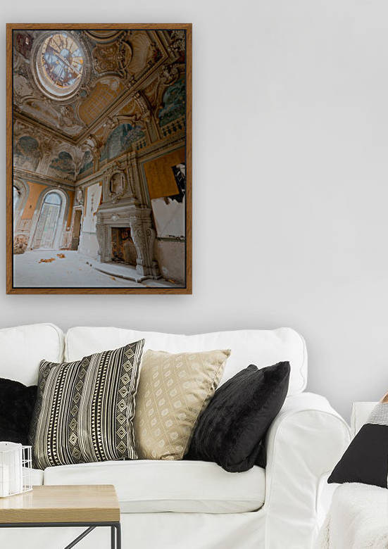 Abandoned Chateau Dance Hall Fireplace by Steve Ronin