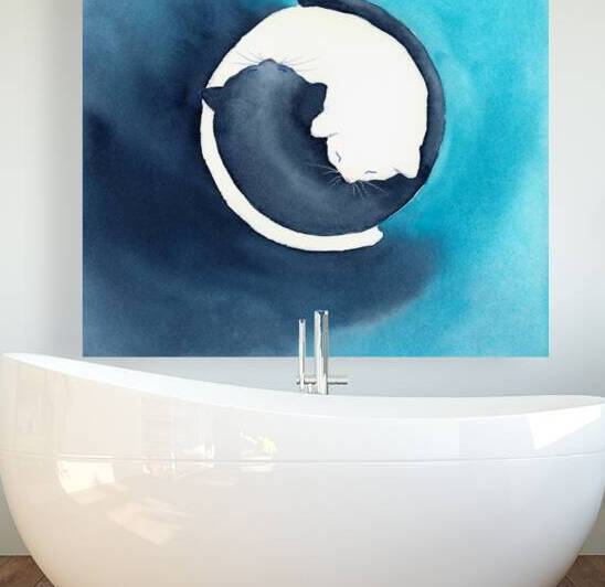 You and me together watercolor painting by Karen Kaspar