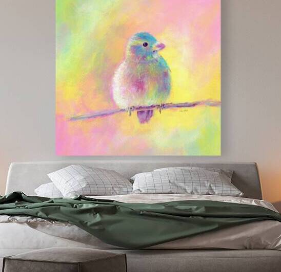 Sweet bird acrylic painting by Karen Kaspar