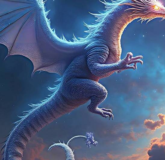 Bioluminescent Dragon  by Mark Turley