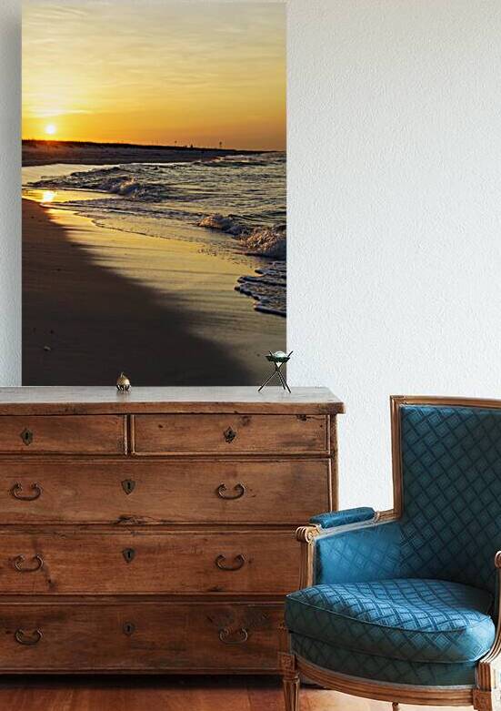 Gulf Coast Golden Coastline Waves by Jennifer White