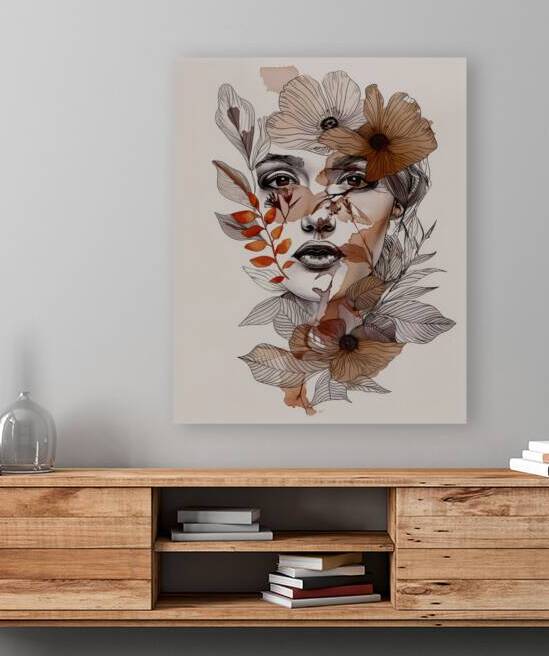 Floral Whisper - Modern Botanical Portrait by Arte Exquisites