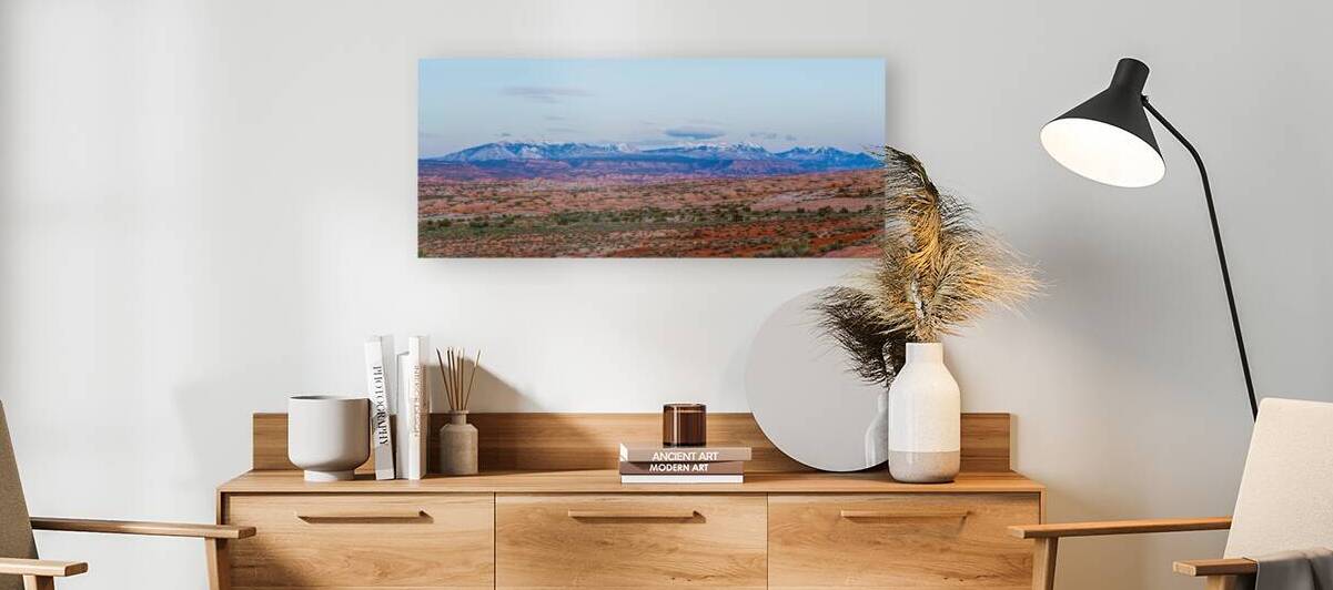 La Sal Mountains Dusk Pano by Jennifer White