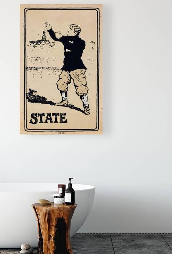 Throwback Penn State Football Player Art by Row One Brand