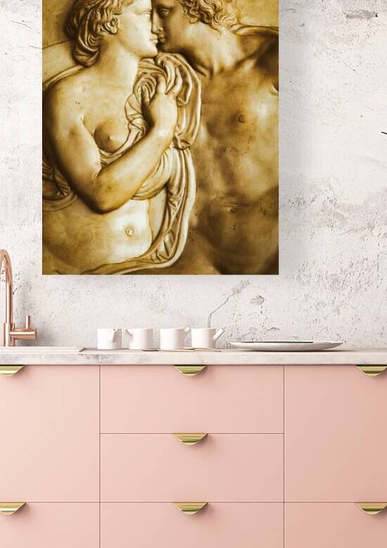 Kissing couple sculpture in Bergello museum most important coll by Paolo Modena