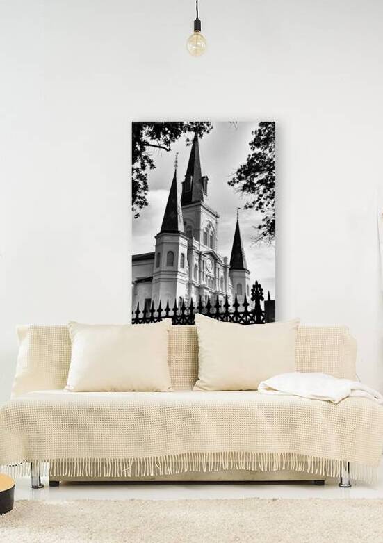 Saint Louis Cathedral in Black and White Grayscale 2x3 by Studio Dalio