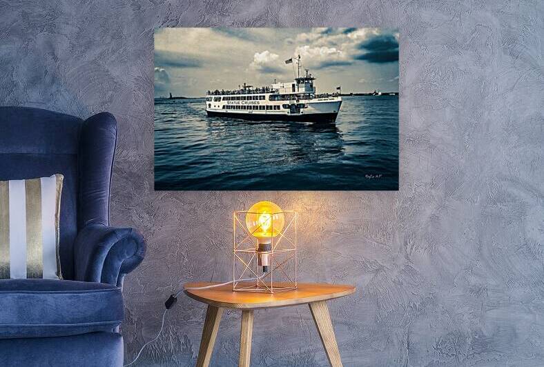 Tour Boat Battery Park NYC by By:Zo Art Print Collection   by Maria Desnoyers
