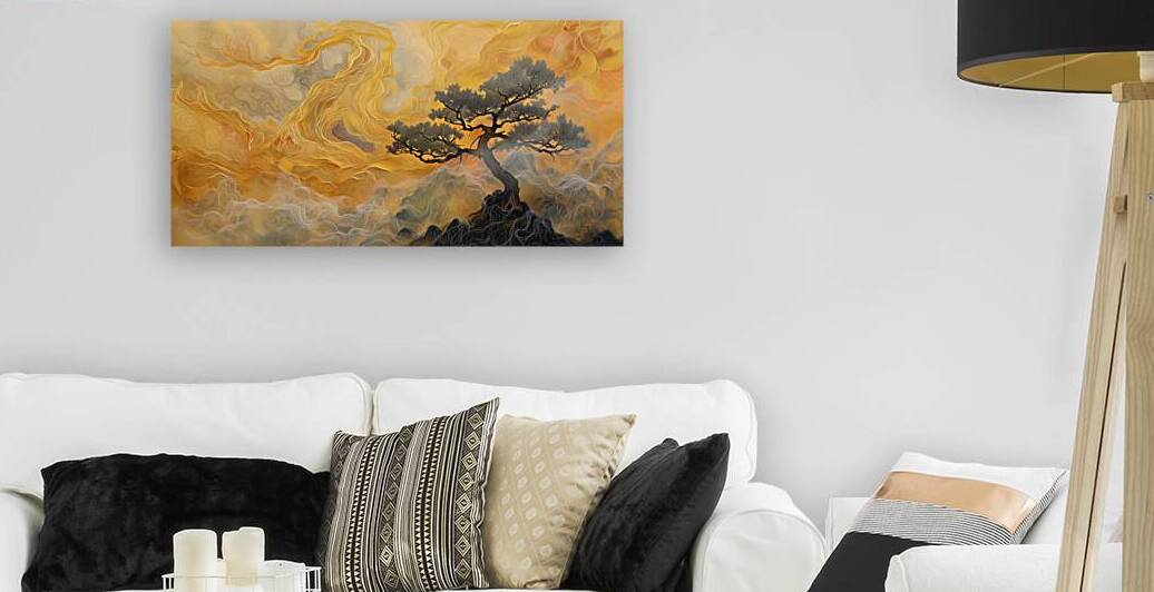 Kintsugi No Kumo 金継ぎの雲 - Clouds Of Kintsugi - Japanese Abstract Art Prints by Savage Art Prints
