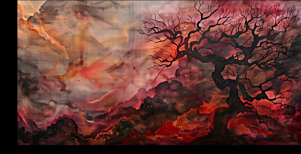 Hi No Kehai 火の気配 - Presence Of Fire - Japanese Abstract Art Prints by Savage Art Prints