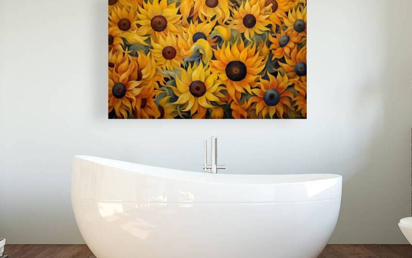 Helios - Sunflower Field Art Prints by Savage Art Prints