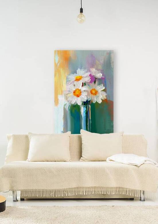 Marguerites Du Dimanche Matin - Daisies On Sunday Morning - Floral Vase Art Prints by Savage Art Prints