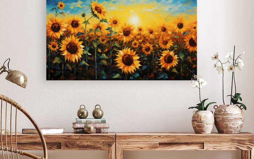 Le Soleil Se Souvient - The Sun Remembers - Warm Floral Art Prints by Savage Art Prints